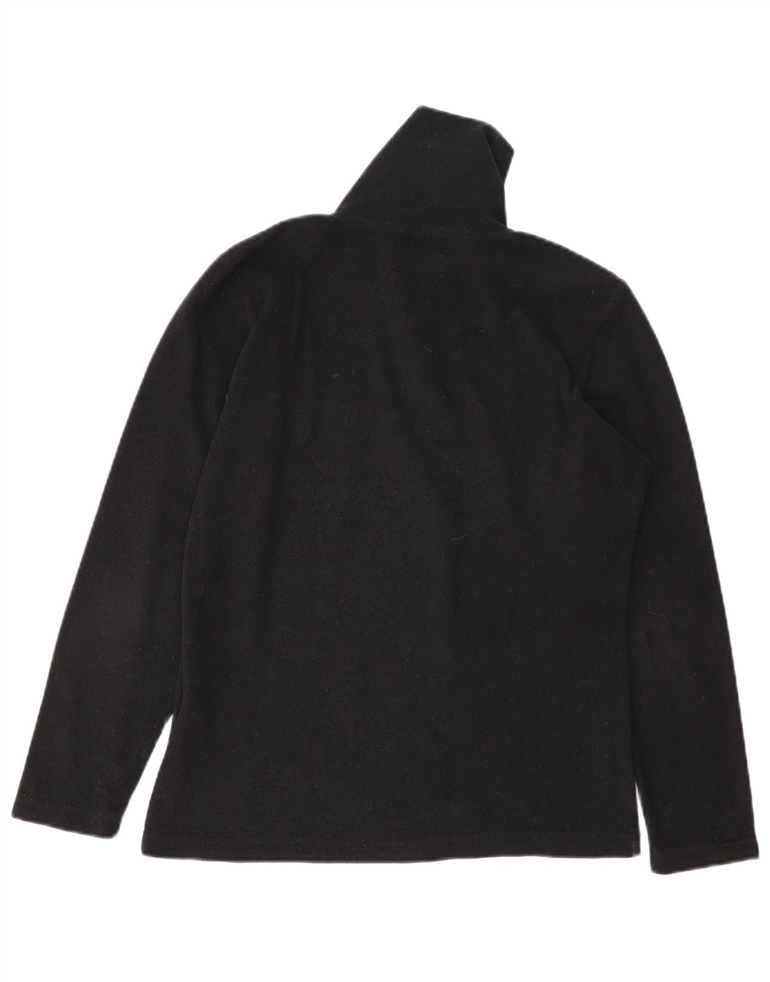 Suéter de lã feminino Invicta com zíper e gola UK 14 grande poliéster preto