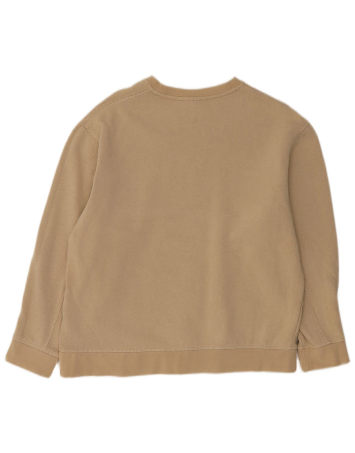 Topshop moletom feminino superdimensionado Reino Unido 14 algodão bege médio