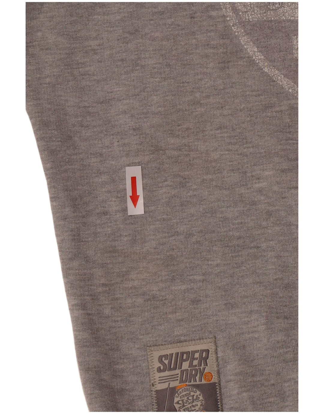 Superdry moletom gráfico masculino jumper pequeno algodão manchado cinza