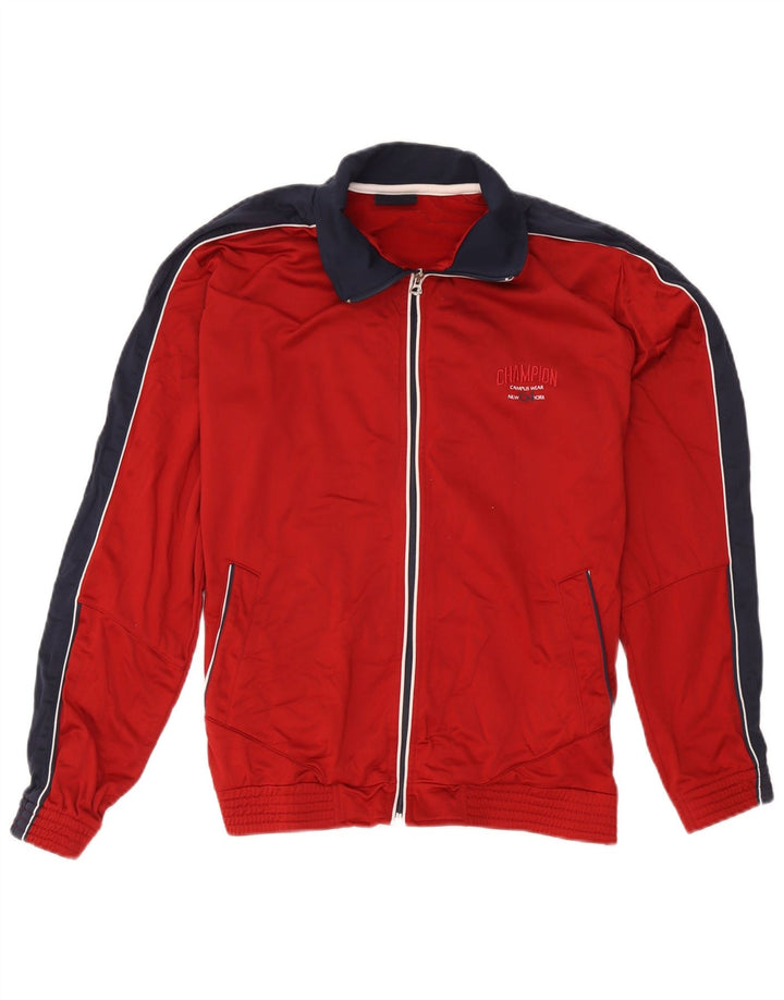 Jaqueta feminina Champion UK 16 grande poliéster colorblock vermelho