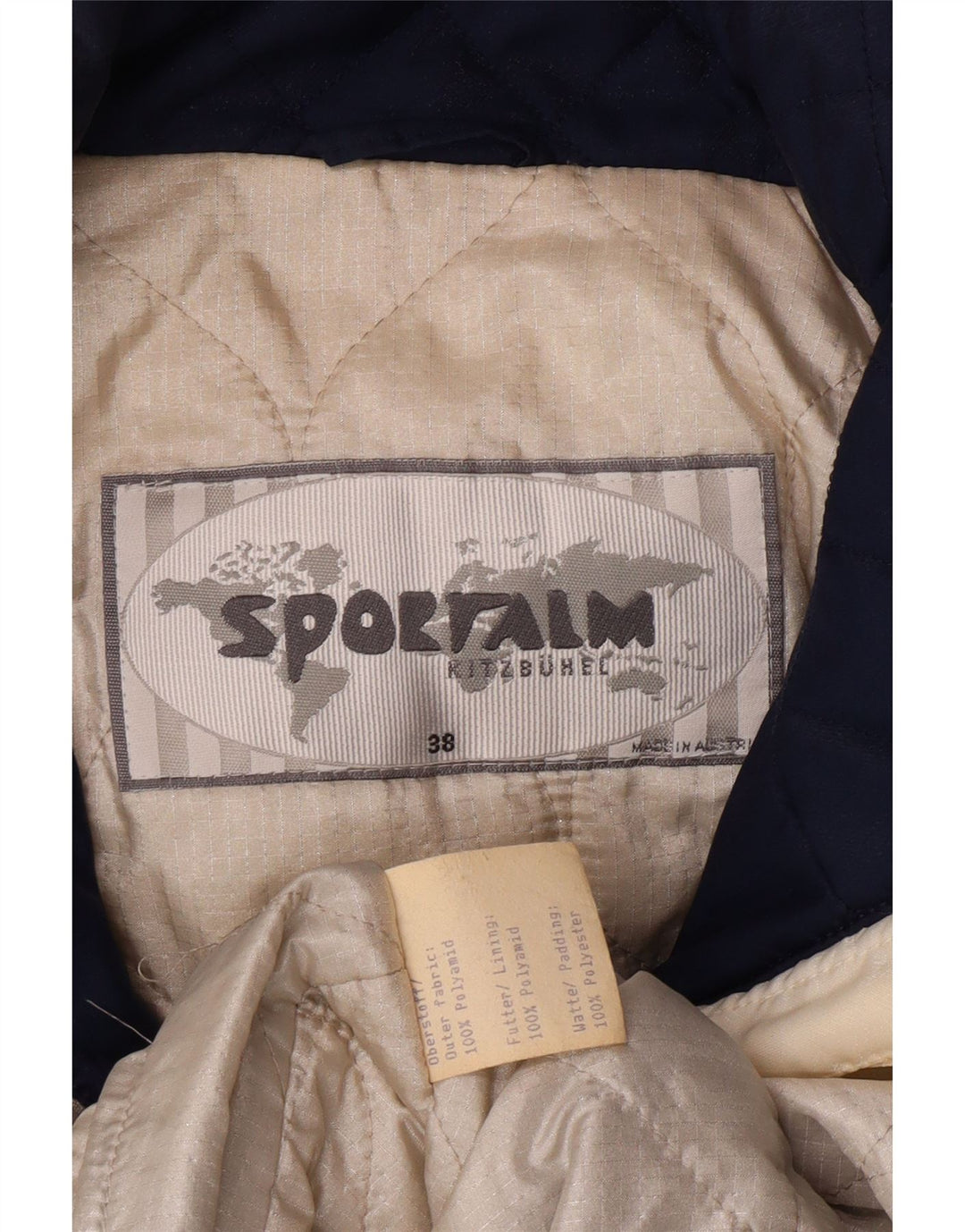 Casaco corta-vento feminino grande com estampa SPORTALM EU 38 Médio Off White