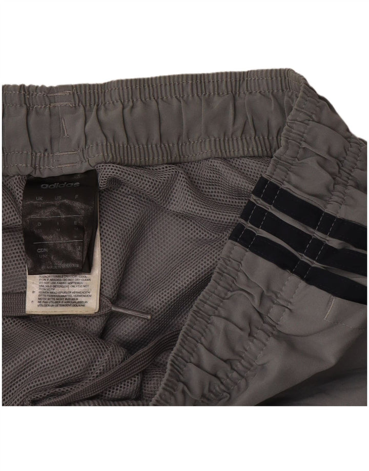 Shorts esportivos masculinos Adidas poliéster cinza médio