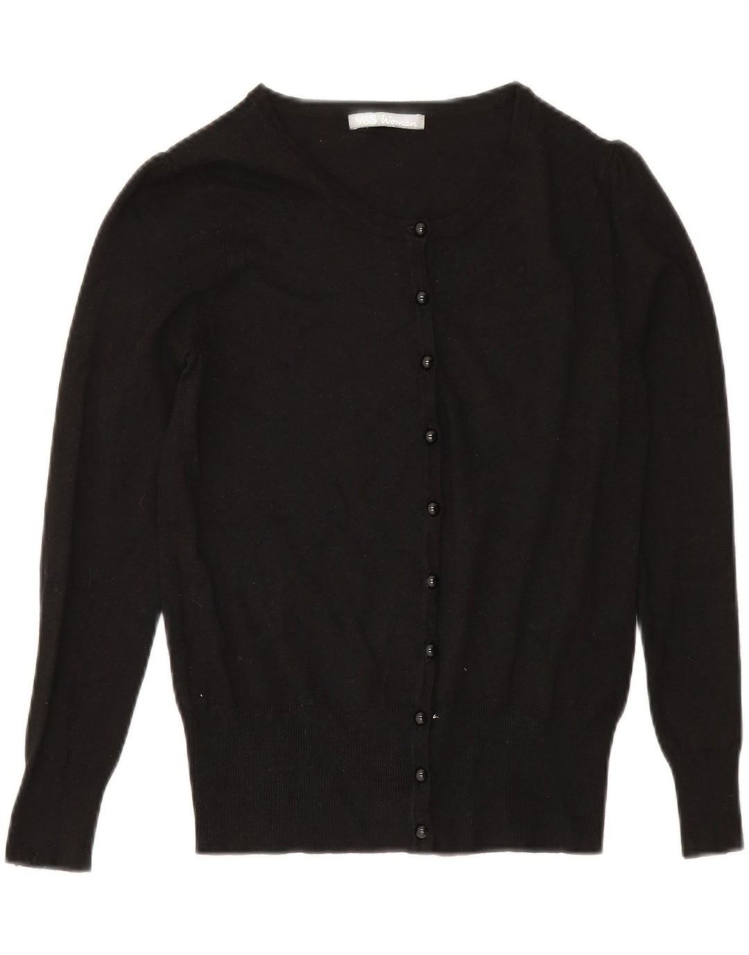 Suéter cardigã feminino Marks & Spencer Reino Unido 10 pequeno viscose preta