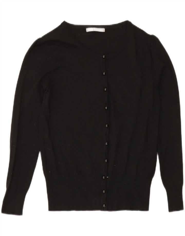 Suéter cardigã feminino Marks & Spencer Reino Unido 10 pequeno viscose preta