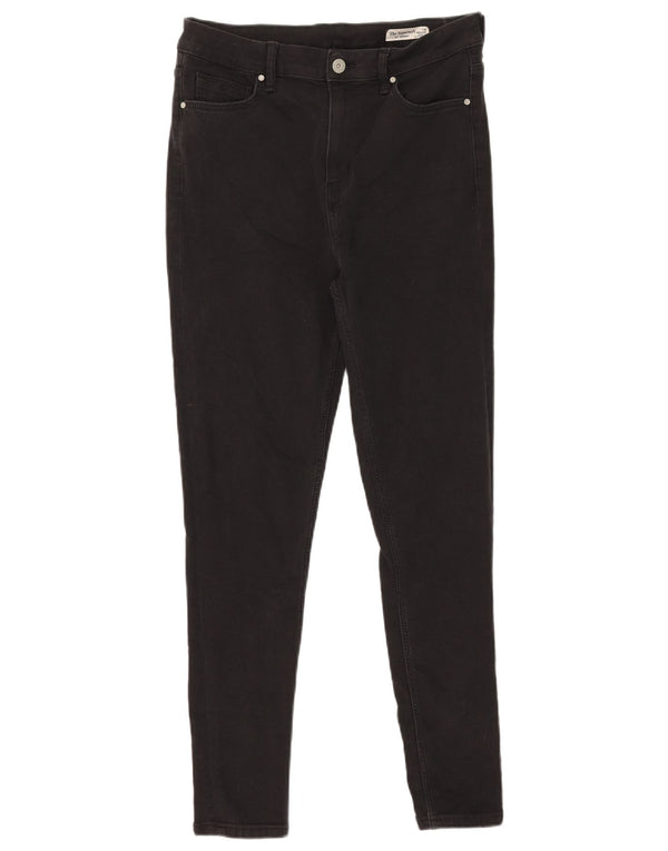 Calça jeans feminina Marks & Spencer The Ivy Skinny UK 14 grande W30 L27 preta
