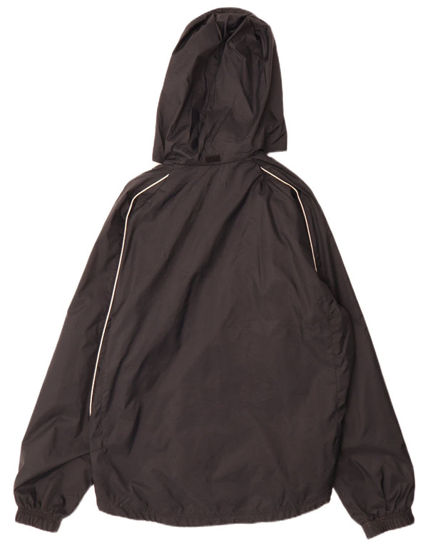 Jaqueta de chuva masculina Nike com capuz UK 38 médio preto nylon esportivo