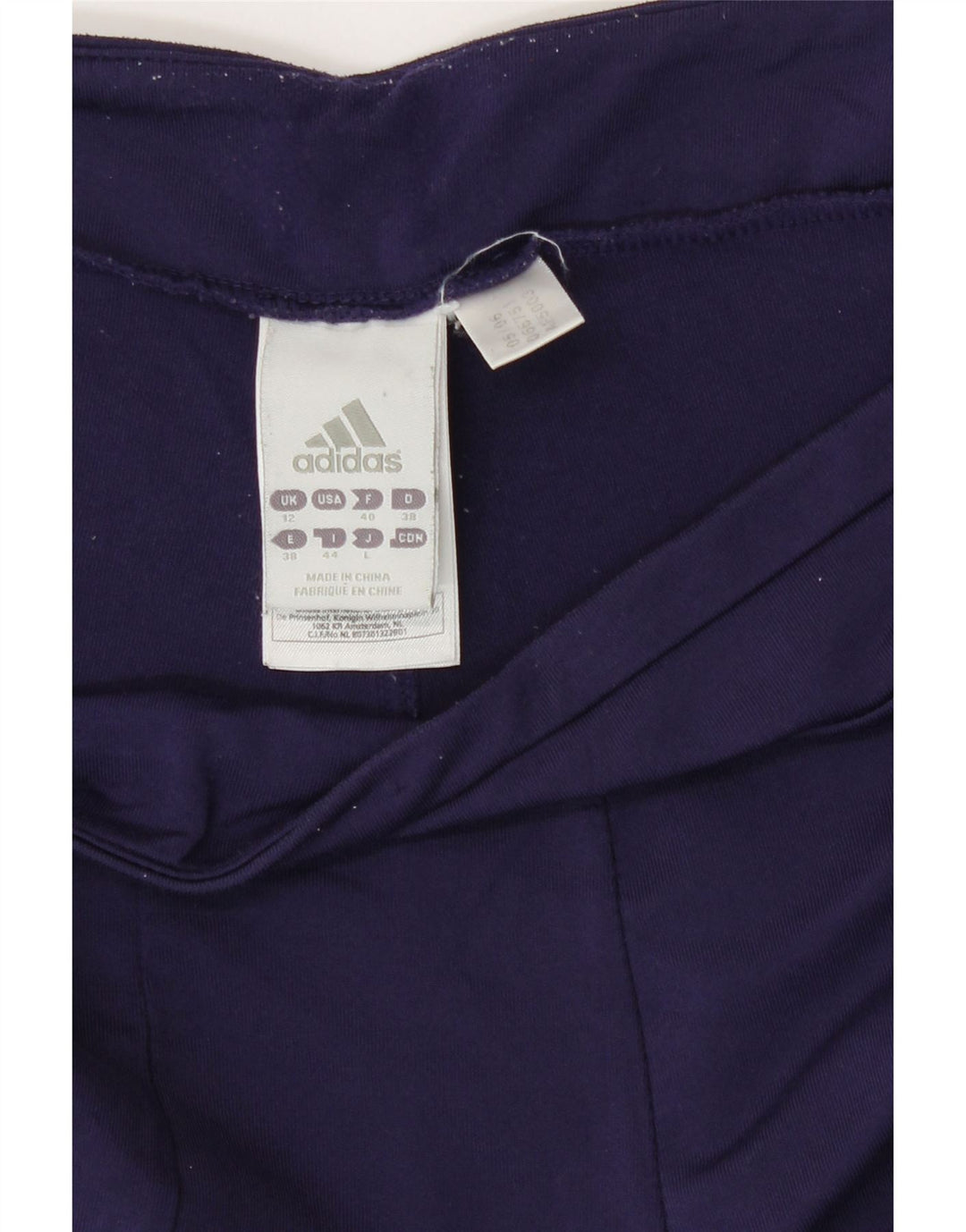 Calça de treino feminina Adidas UK 12 poliéster azul marinho médio