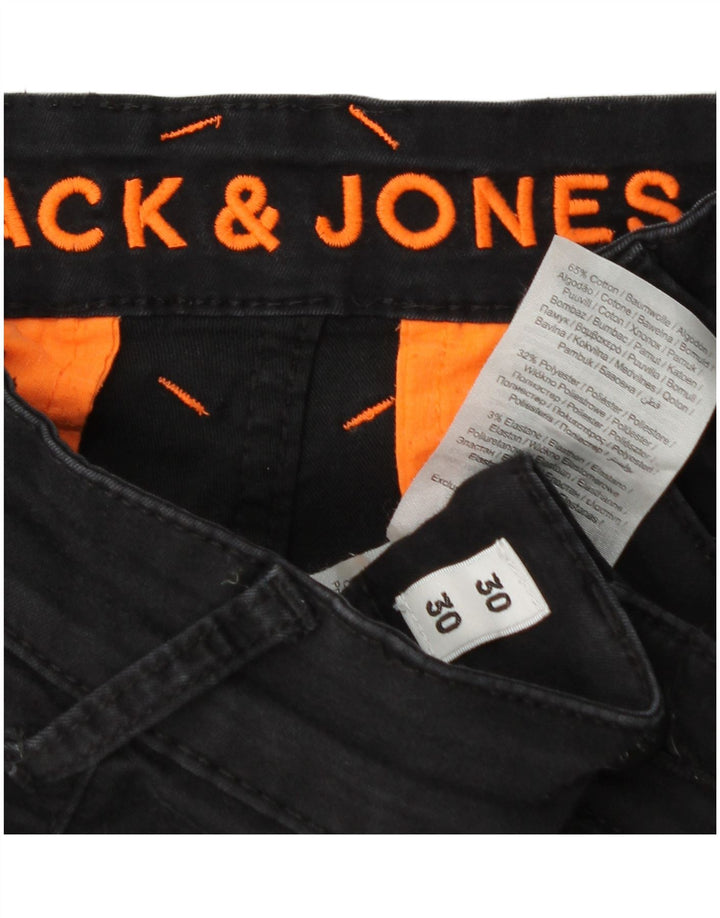 Calça cargo slim masculina Jack & Jones W30 L25 algodão cinza