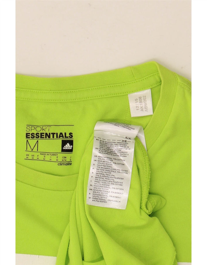 ADIDAS Mens Climalite Graphic T-Shirt Top Médio Algodão Verde