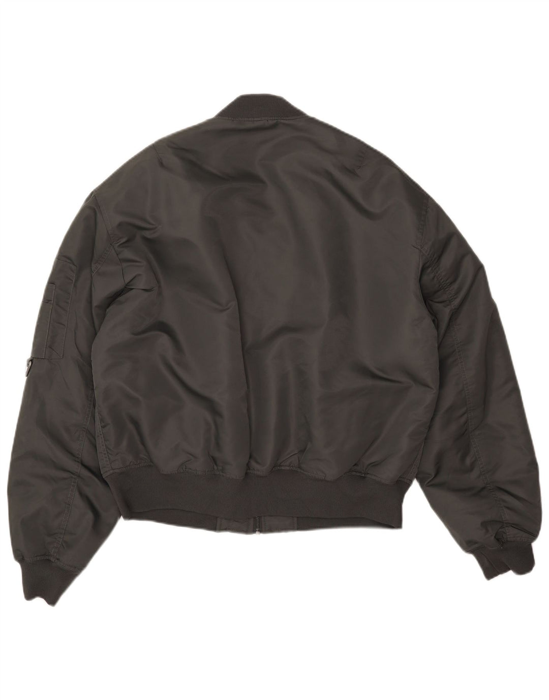 Jaqueta bomber masculina ZARA UK 40 poliéster cinza grande