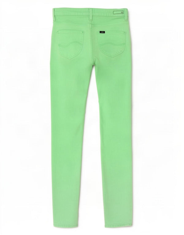 Lee Womens Scarlett Skinny Jeans W29 L33 Algodão Verde