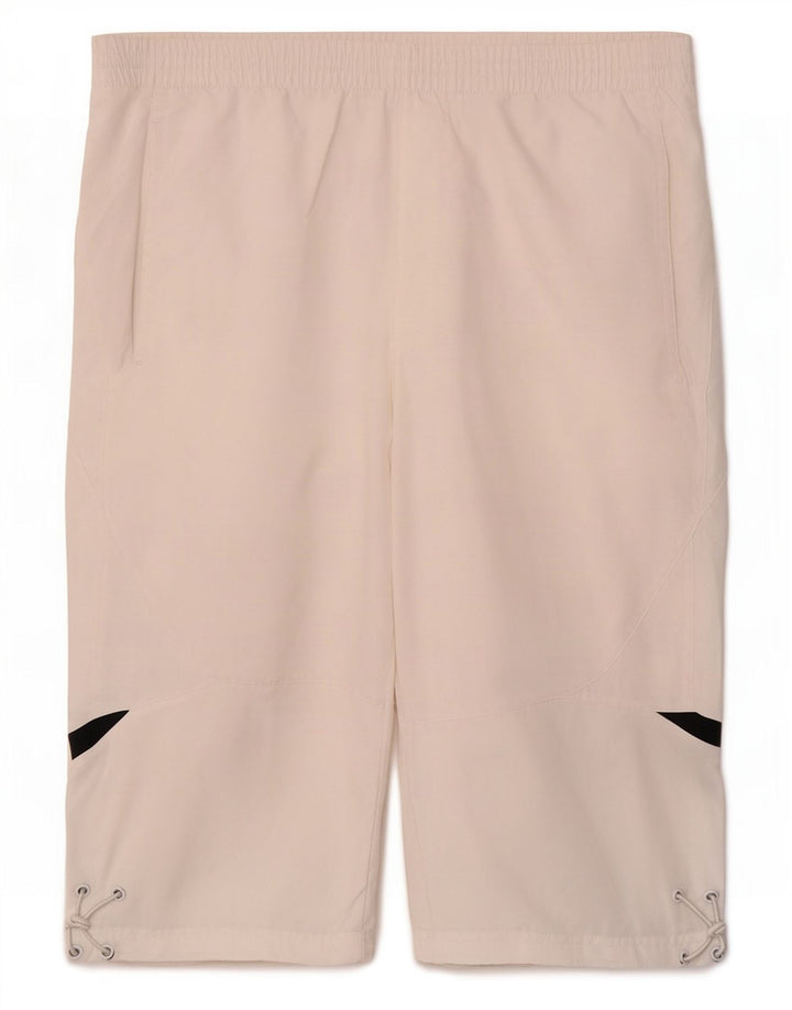 Adidas Mens Bermuda Sport Shorts Médio Branco Colorblock Poliéster