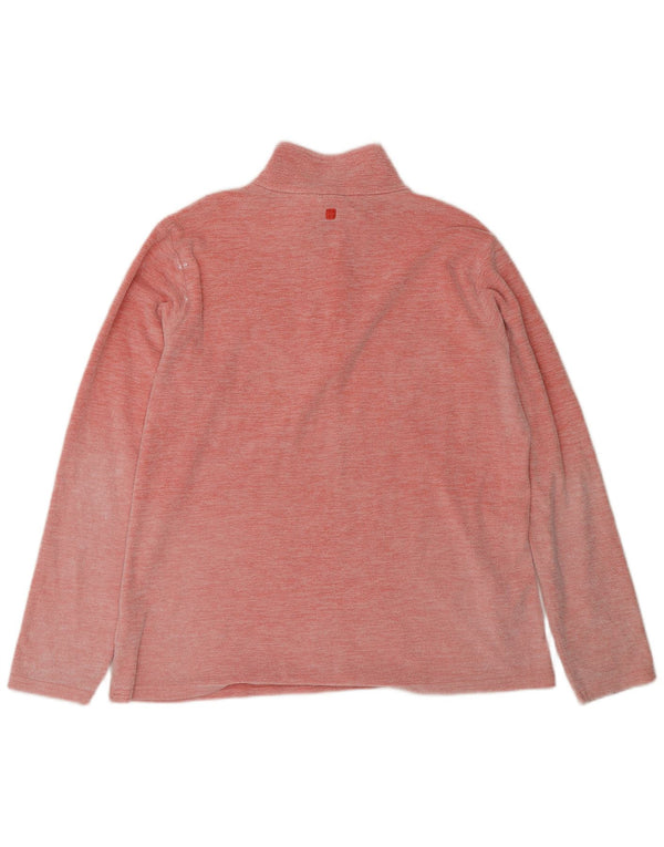 Suéter de lã feminino Mountain Warehouse com zíper e pescoço UK 18 XL poliéster rosa