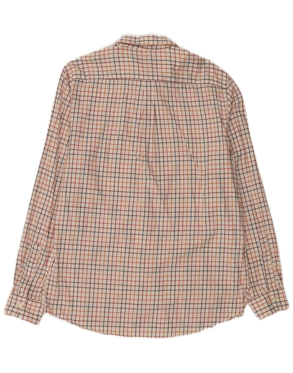Barbour Mens Tailored Fit Shirt Large White Check Cotton