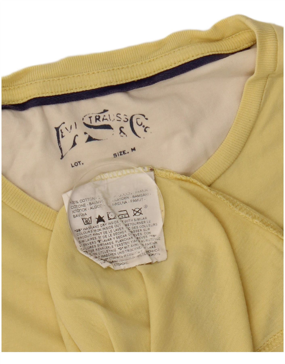 Camiseta gráfica masculina Levi's Top médio algodão amarelo