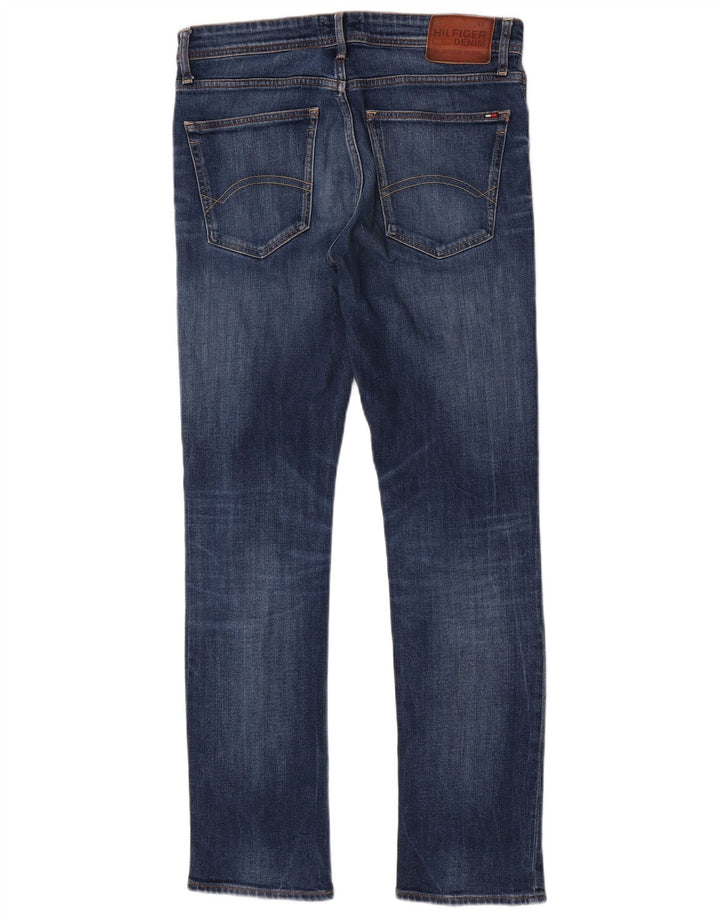 Jeans retos masculinos Tommy Hilfiger W33 L32 algodão azul