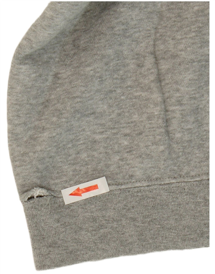 Nike Womens Hoodie Jumper UK 14 Médio Cinza Algodão