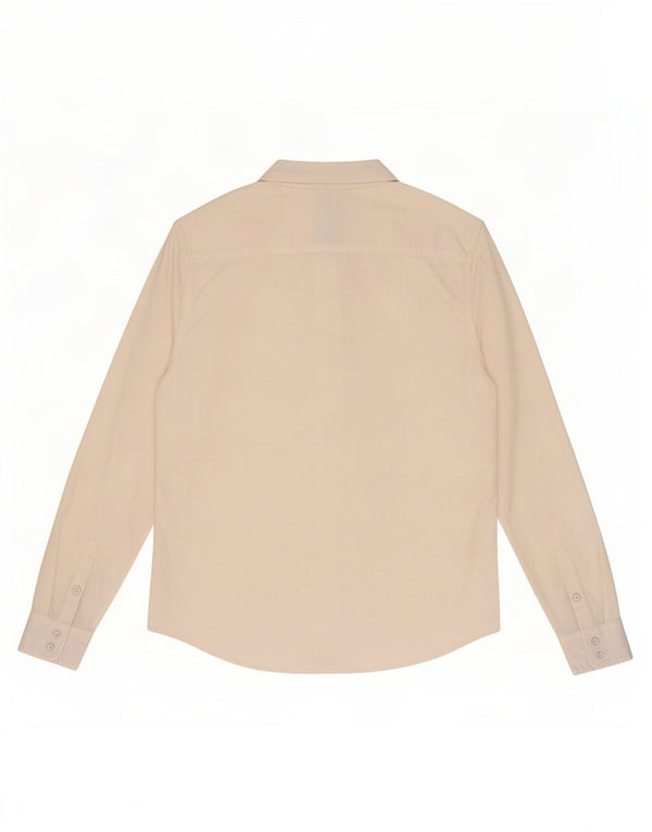 Camisa feminina Crew Clothing UK 12 algodão branco médio