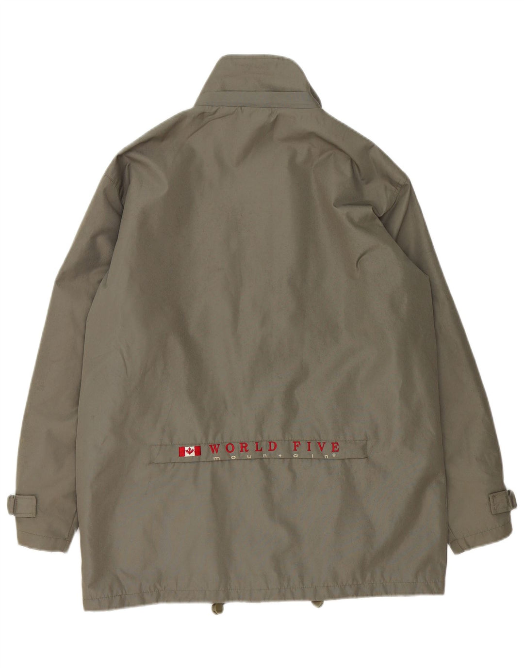 Jaqueta de chuva masculina VINTAGE UK 38 poliéster cáqui médio