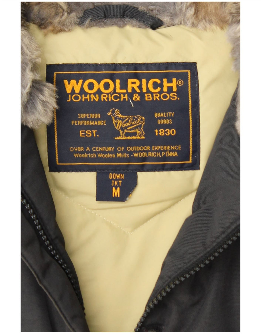 WOOLRICH Womens Hooded Padded Jacket UK 14 Medium Black Nylon