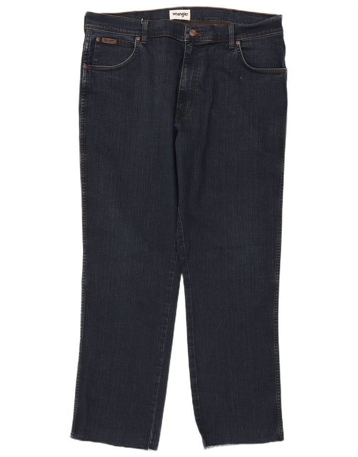 Wrangler Mens Straight Jeans W38 L31 Azul Marinho