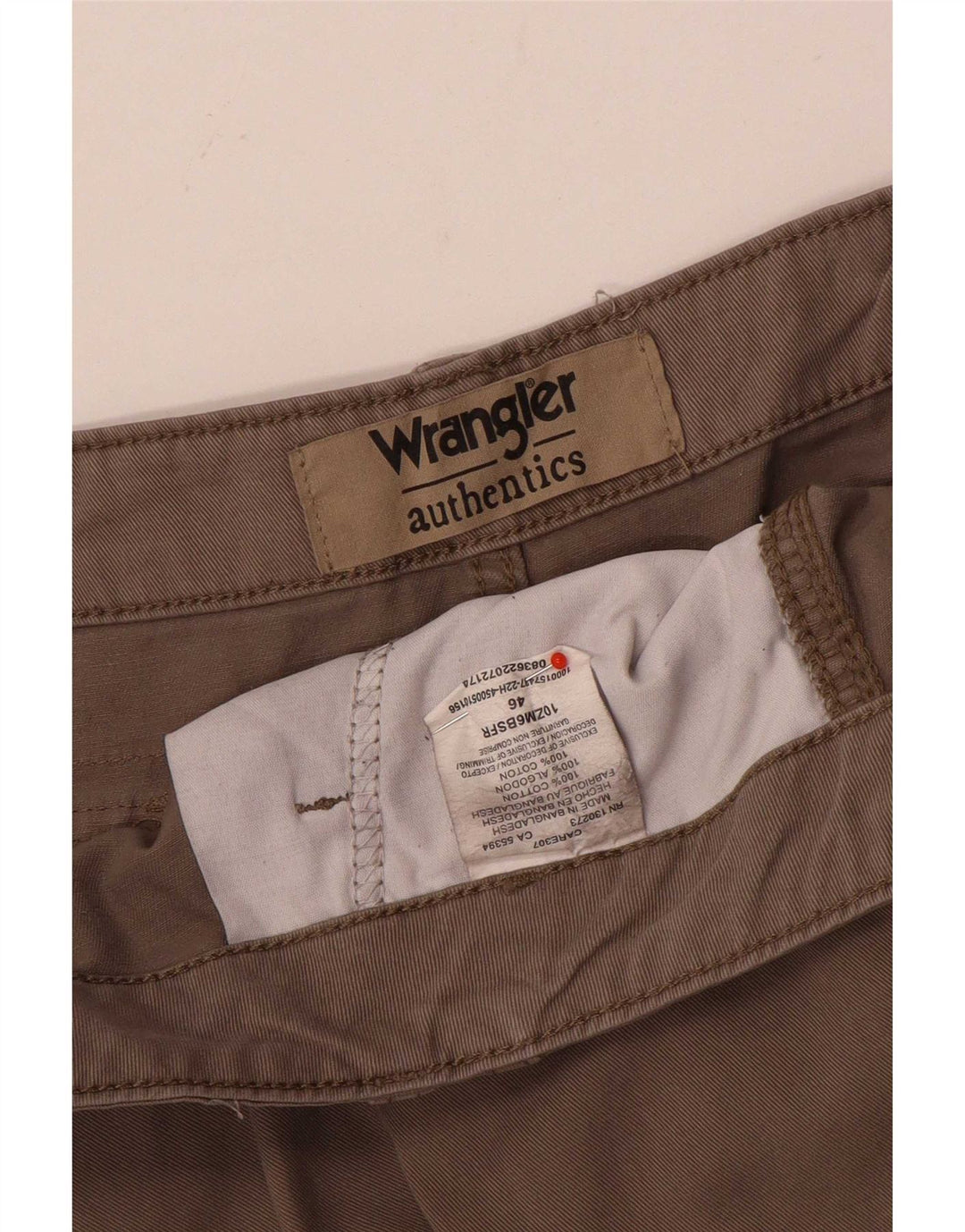 Shorts cargo masculino Wrangler W46 3XL algodão marrom
