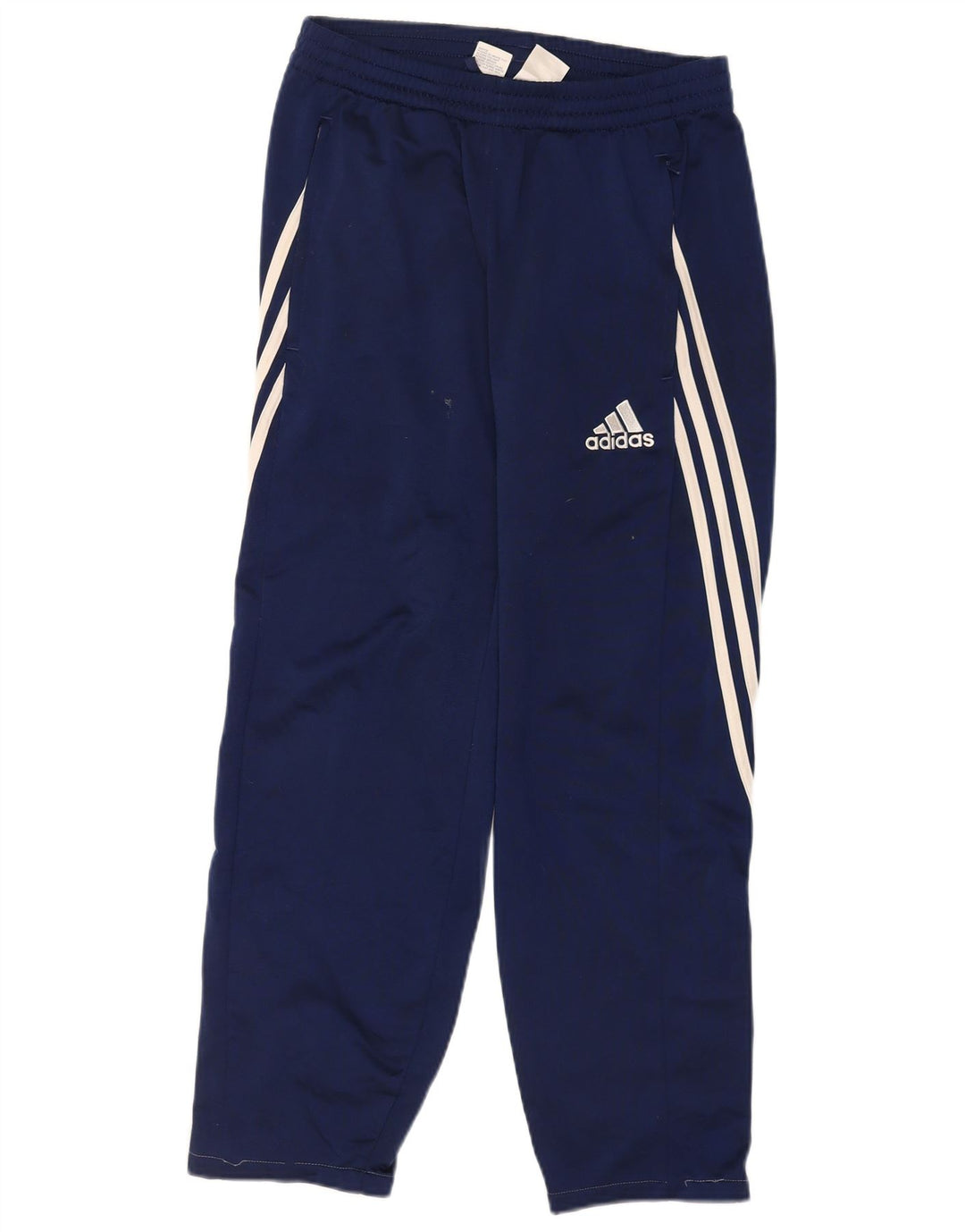 Calça de treino masculina Adidas pequena azul marinho poliéster