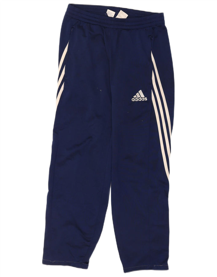 Calça de treino masculina Adidas pequena azul marinho poliéster