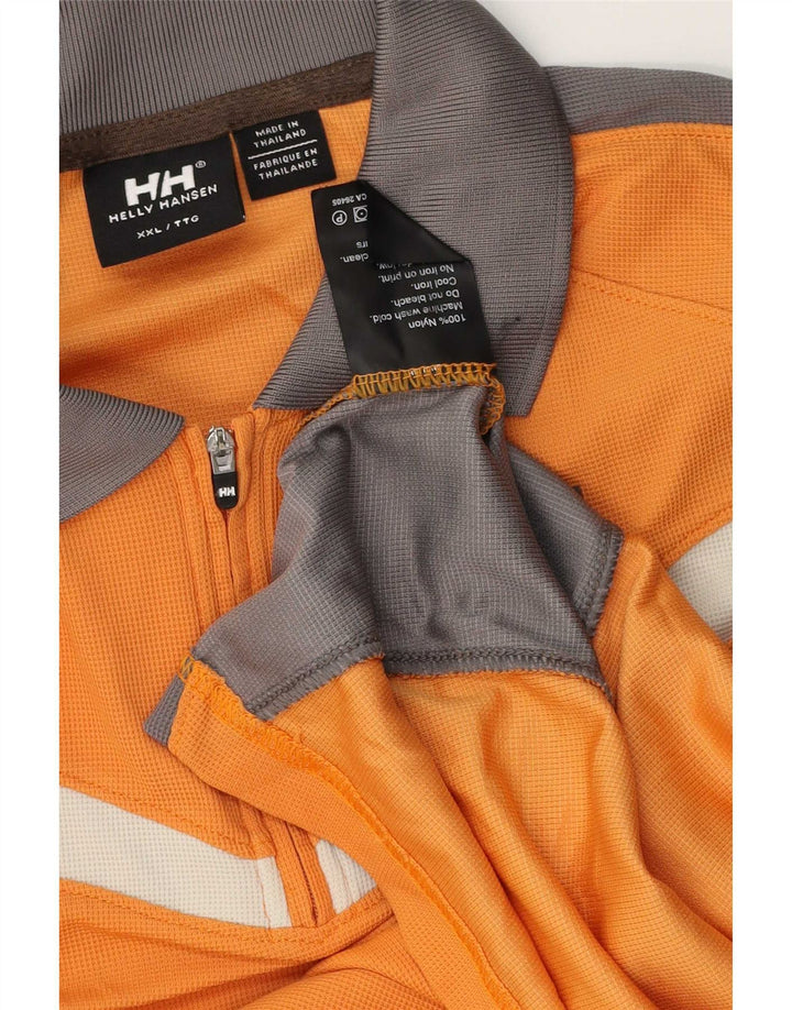 Camisa polo masculina Helly Hansen 2XL laranja colorblock nylon