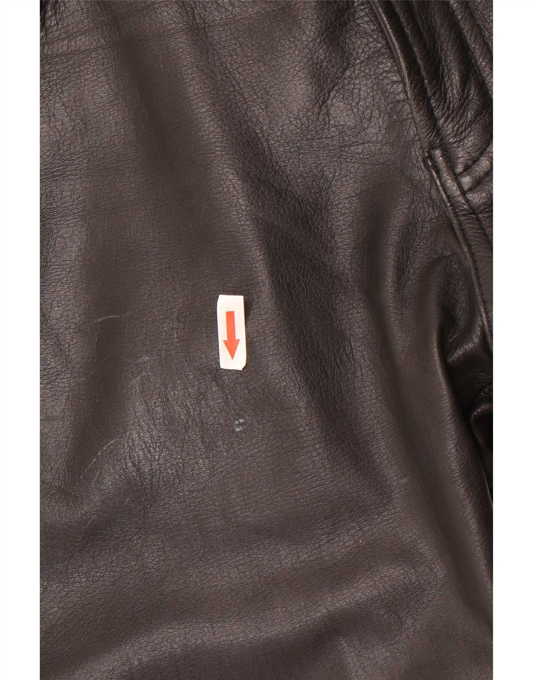 Calças de couro retas masculinas vintage W34 L30 pretas