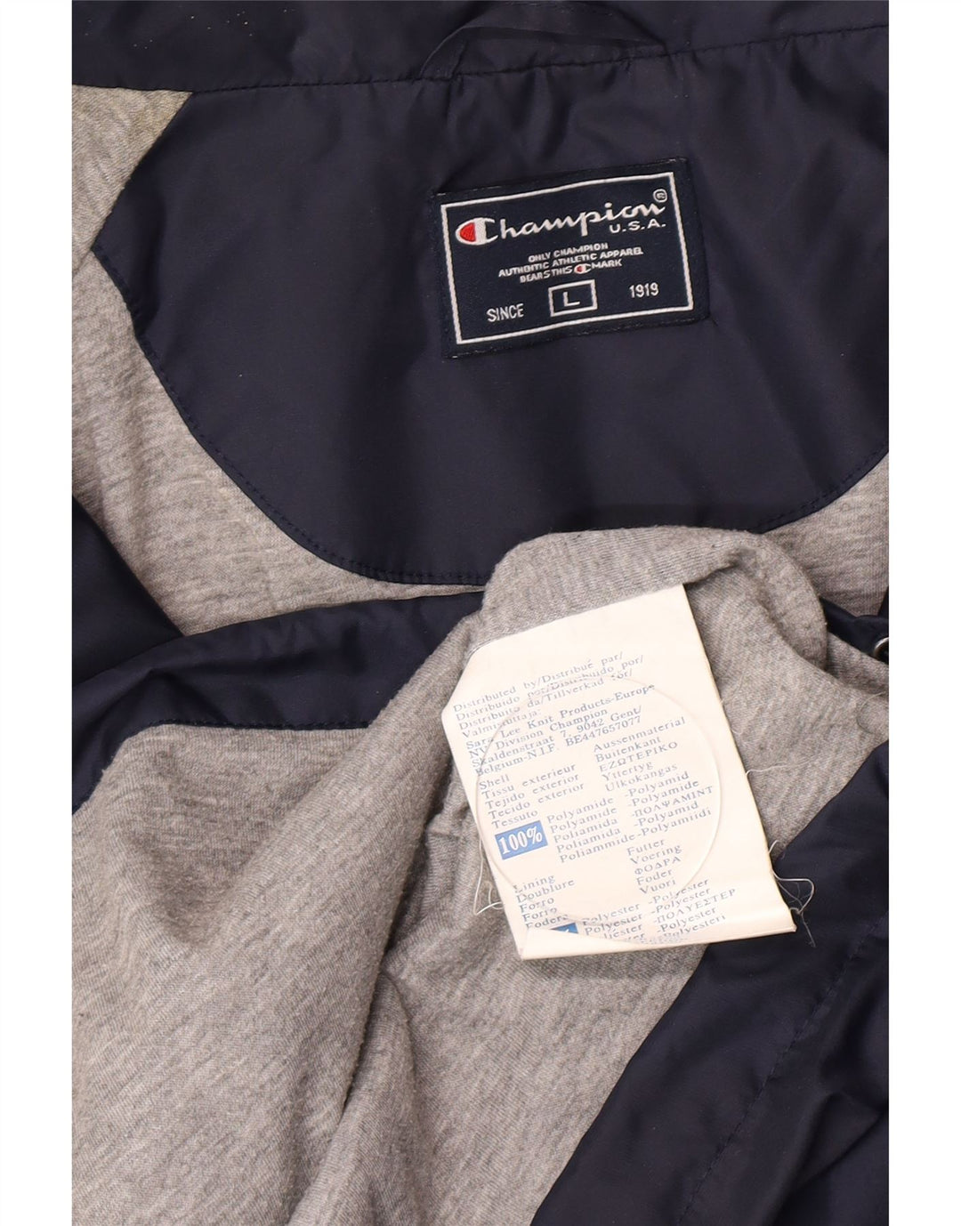 Jaqueta de chuva masculina Champion UK 40 grande azul marinho poliamida