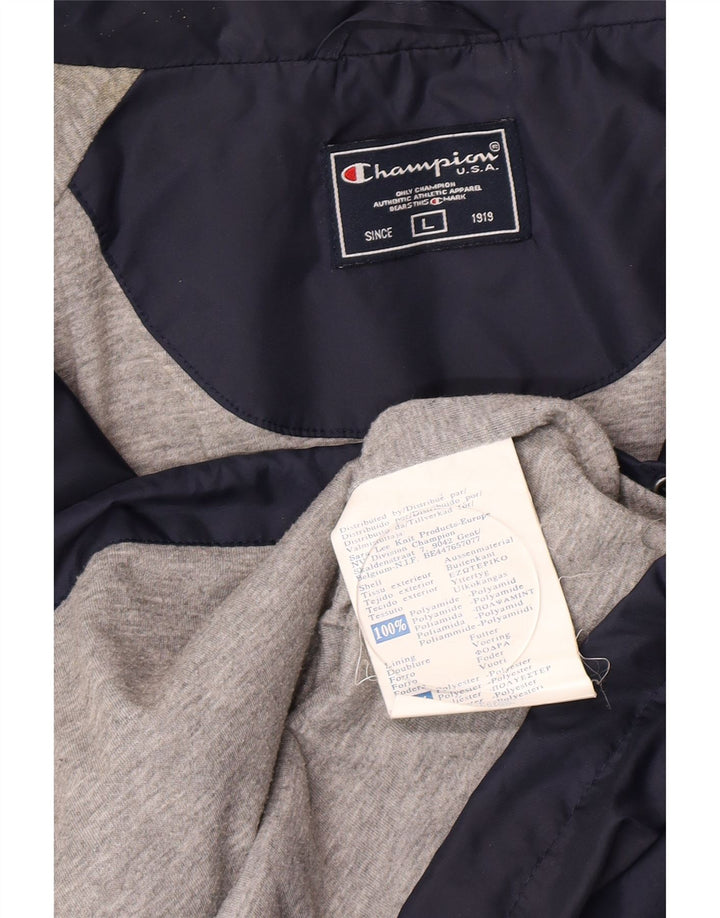 Jaqueta de chuva masculina Champion UK 40 grande azul marinho poliamida
