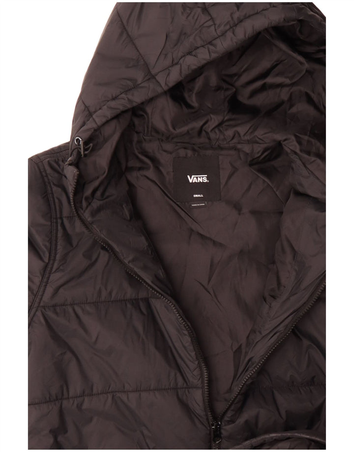 Jaqueta VANS masculina acolchoada com capuz UK 36 pequena preta nylon