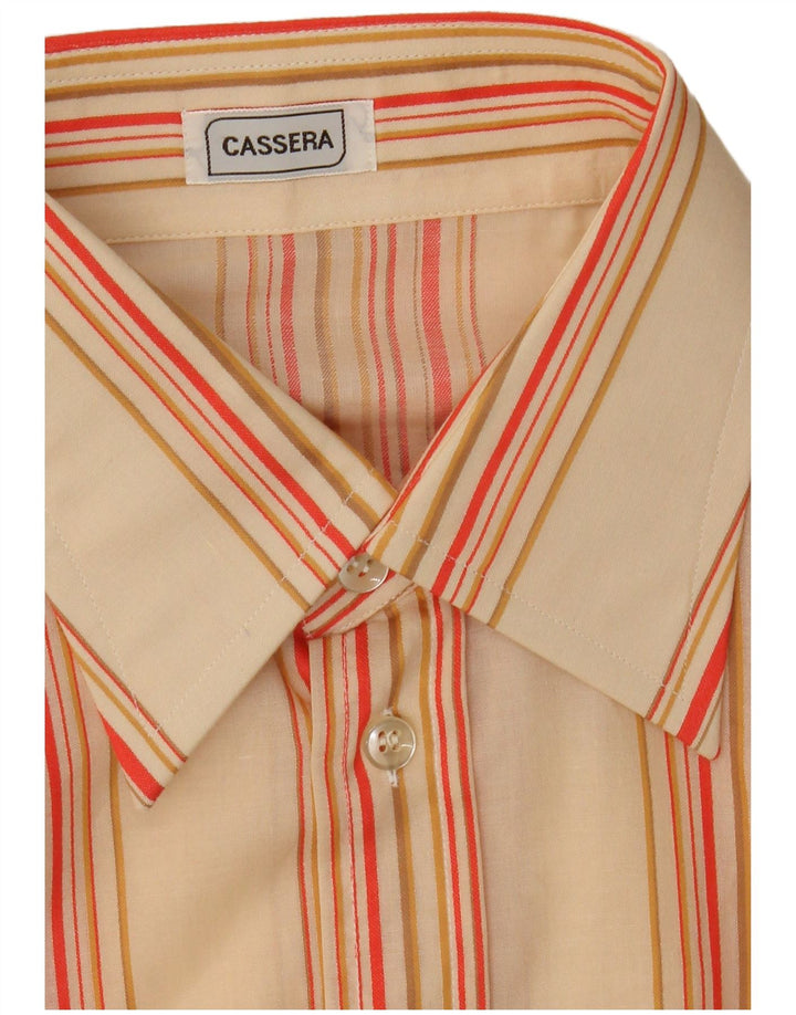 Camisa masculina Cassera listrada laranja média