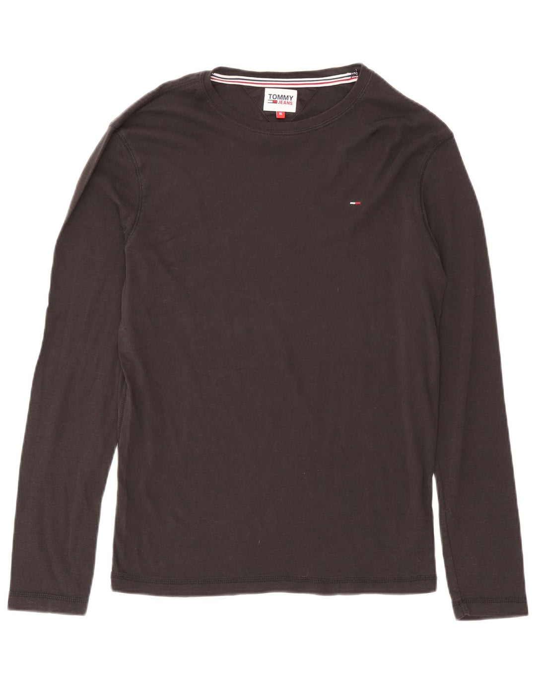 Tommy Hilfiger Mens Top Manga Longa XL Cinza Algodão