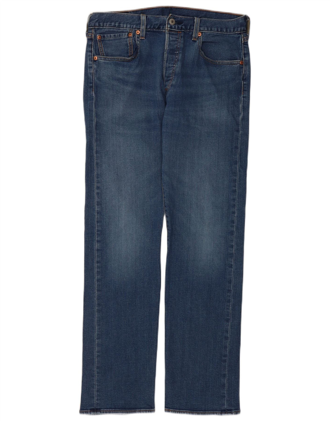 Levi's Masculino 501 Straight Jeans W32 L32 Azul Algodão