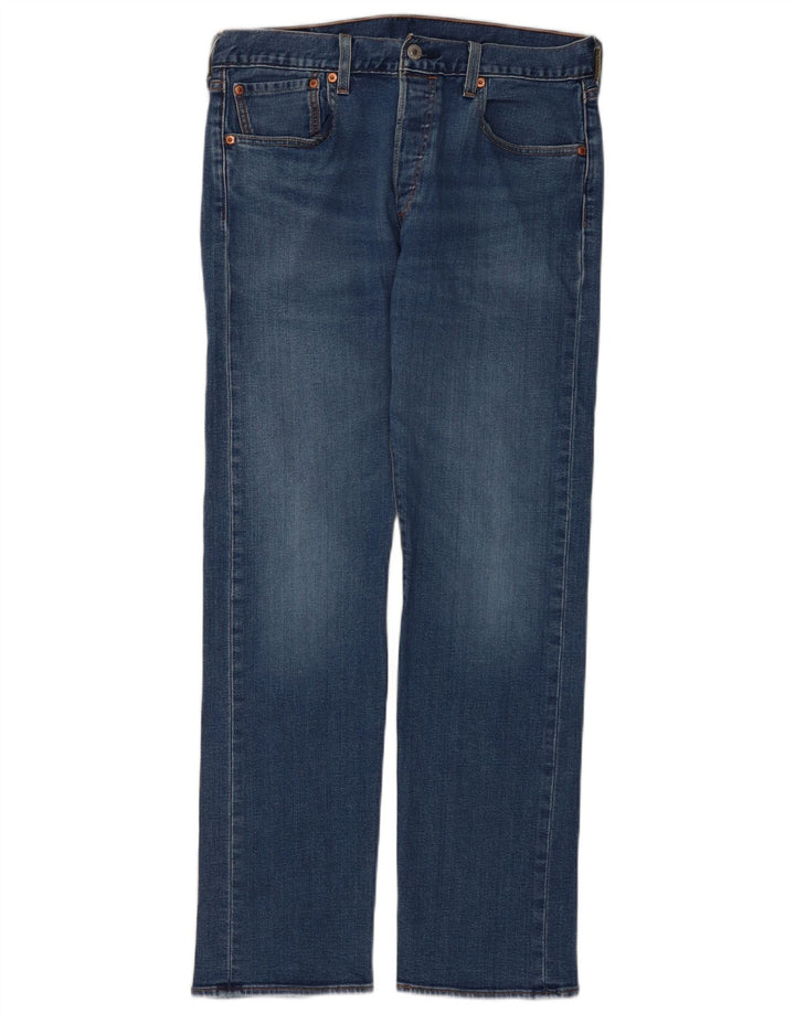 Levi's Masculino 501 Straight Jeans W32 L32 Azul Algodão