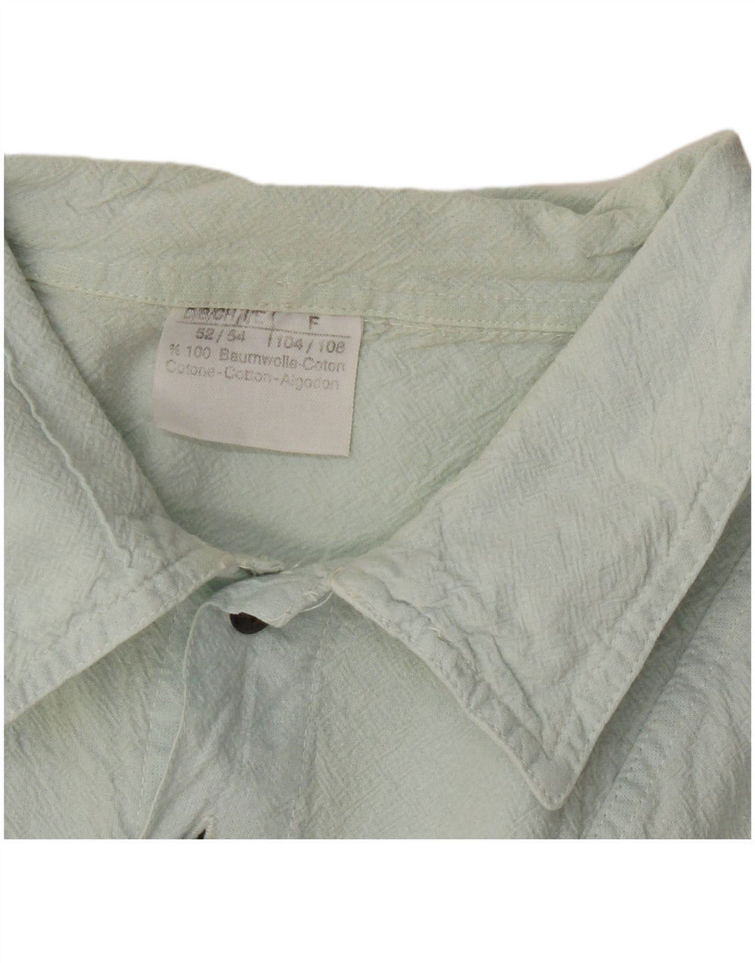 Camisa pulôver masculina VINTAGE de manga curta IT 52/54 listrada verde grande