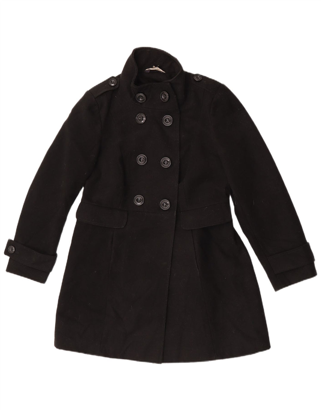 Casaco Marks & Spencer Feminino Petite Pea UK 10 Pequeno Poliéster Preto
