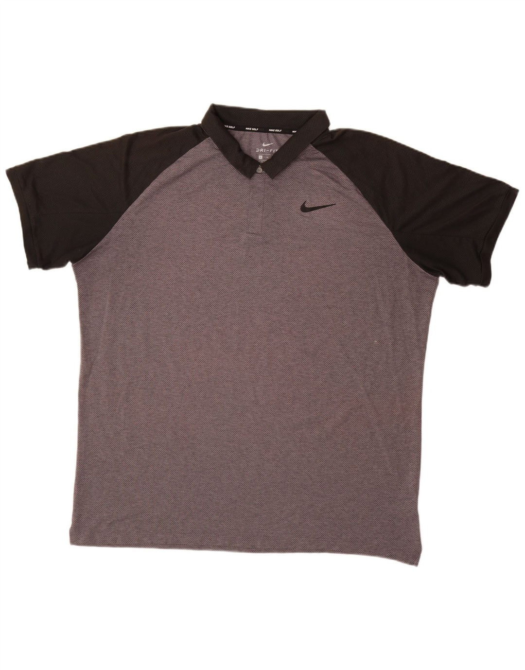 Camisa polo masculina NIKE Dri Fit XL cinza colorblock poliéster