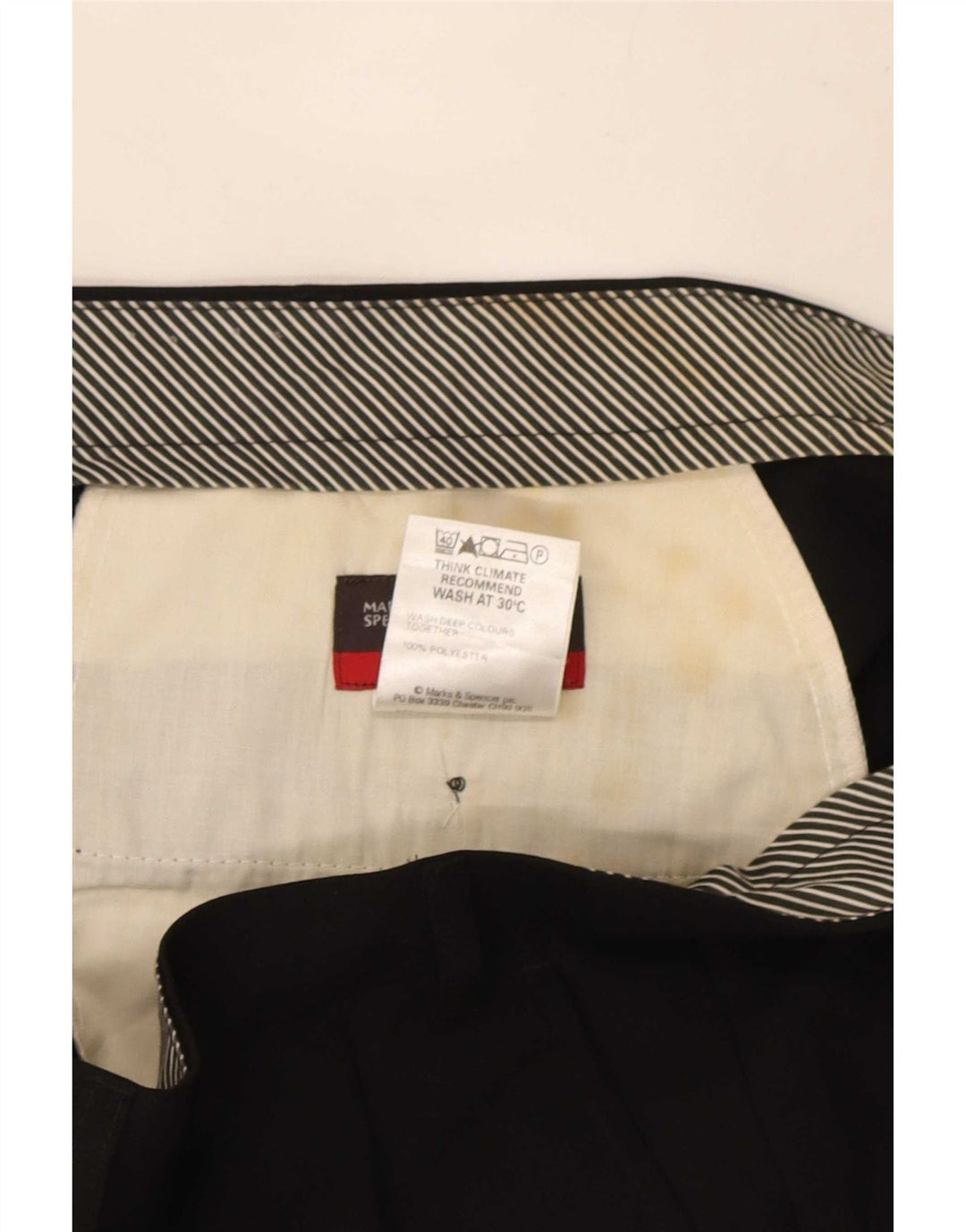 Calça masculina Marks & Spencer com pegged suit W40 L33 poliéster preto