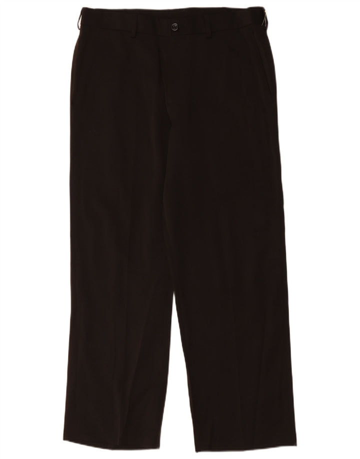 Calça chino reta masculina Izod W34 L29 poliéster preto