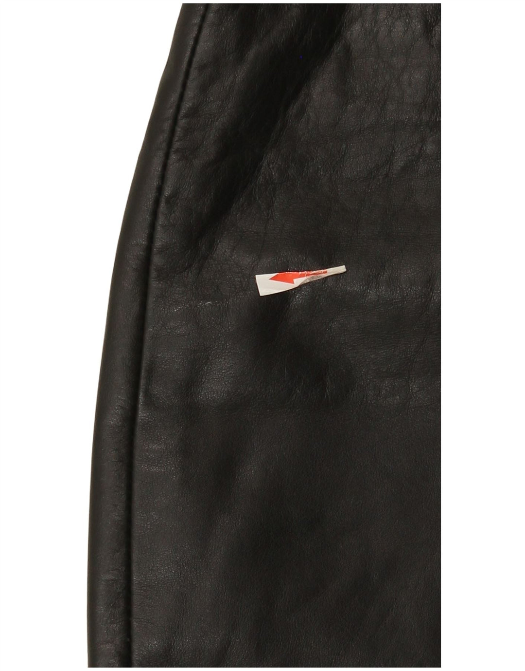Mini saia de couro feminina vintage IT 44 médio W26 couro preto