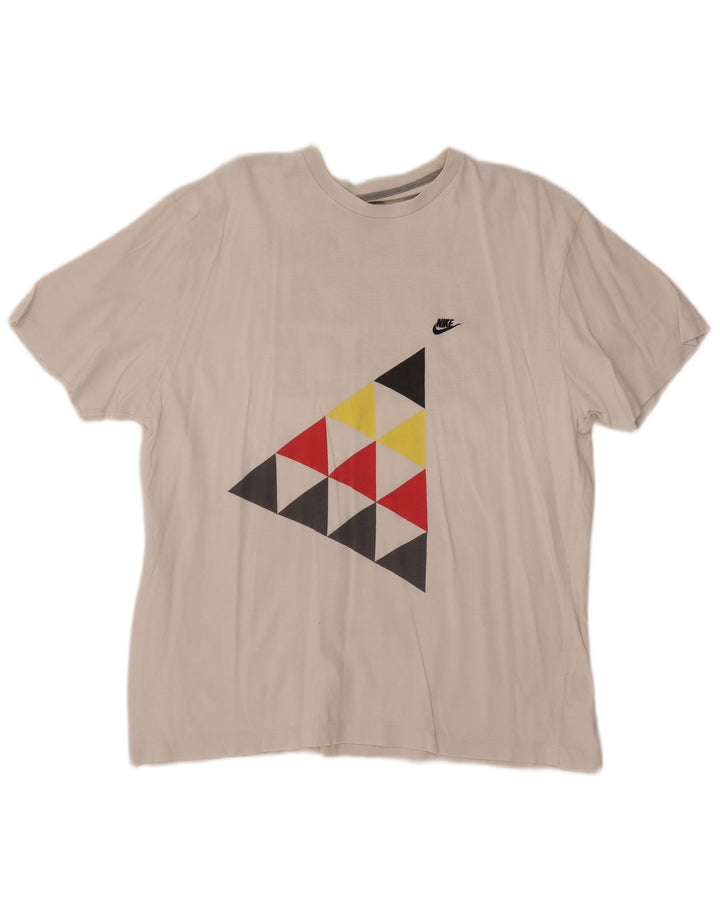 Camiseta gráfica masculina NIKE UK 45/47 XL algodão branco