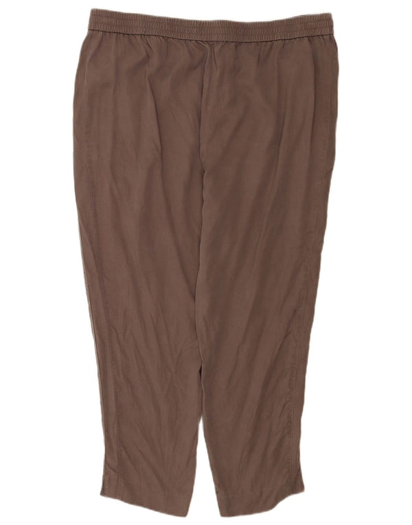 Calças cortadas femininas MINT VELVET UK 18 XL W38 L26 cinza Lyocell