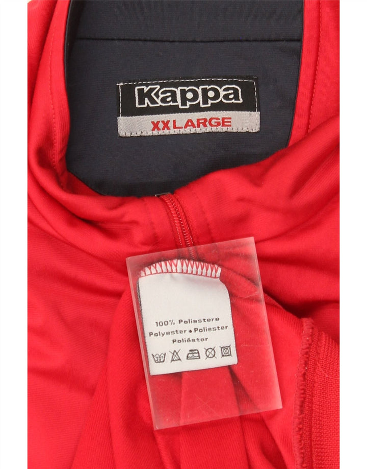 Kappa Mens Treino Top Jaqueta 2XL Poliéster Vermelho