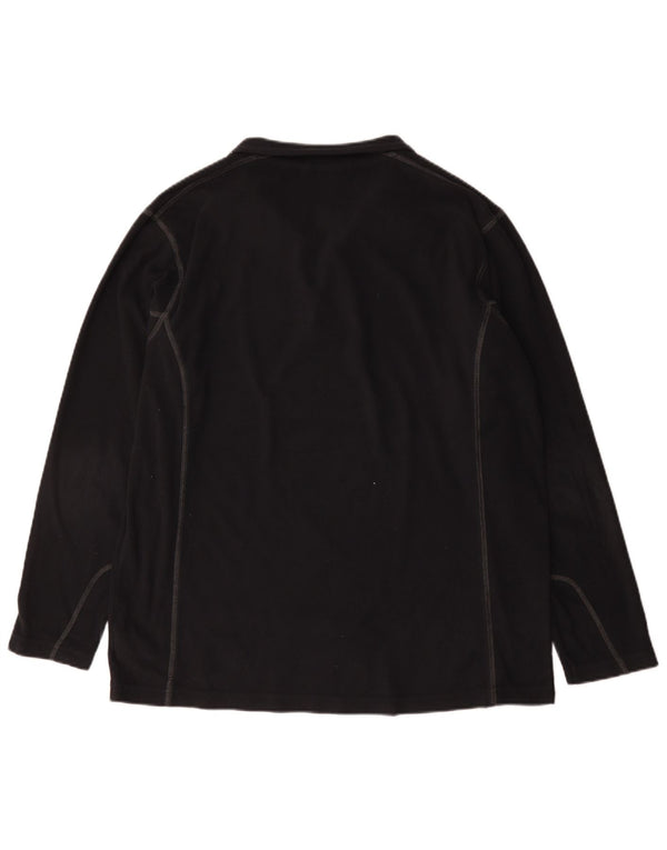 Suéter de lã Columbia masculino com zíper e gola XL preto poliéster