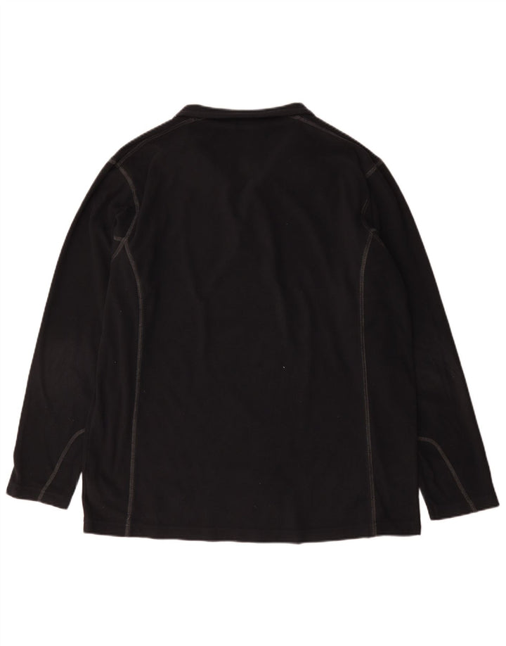 Suéter de lã Columbia masculino com zíper e gola XL preto poliéster