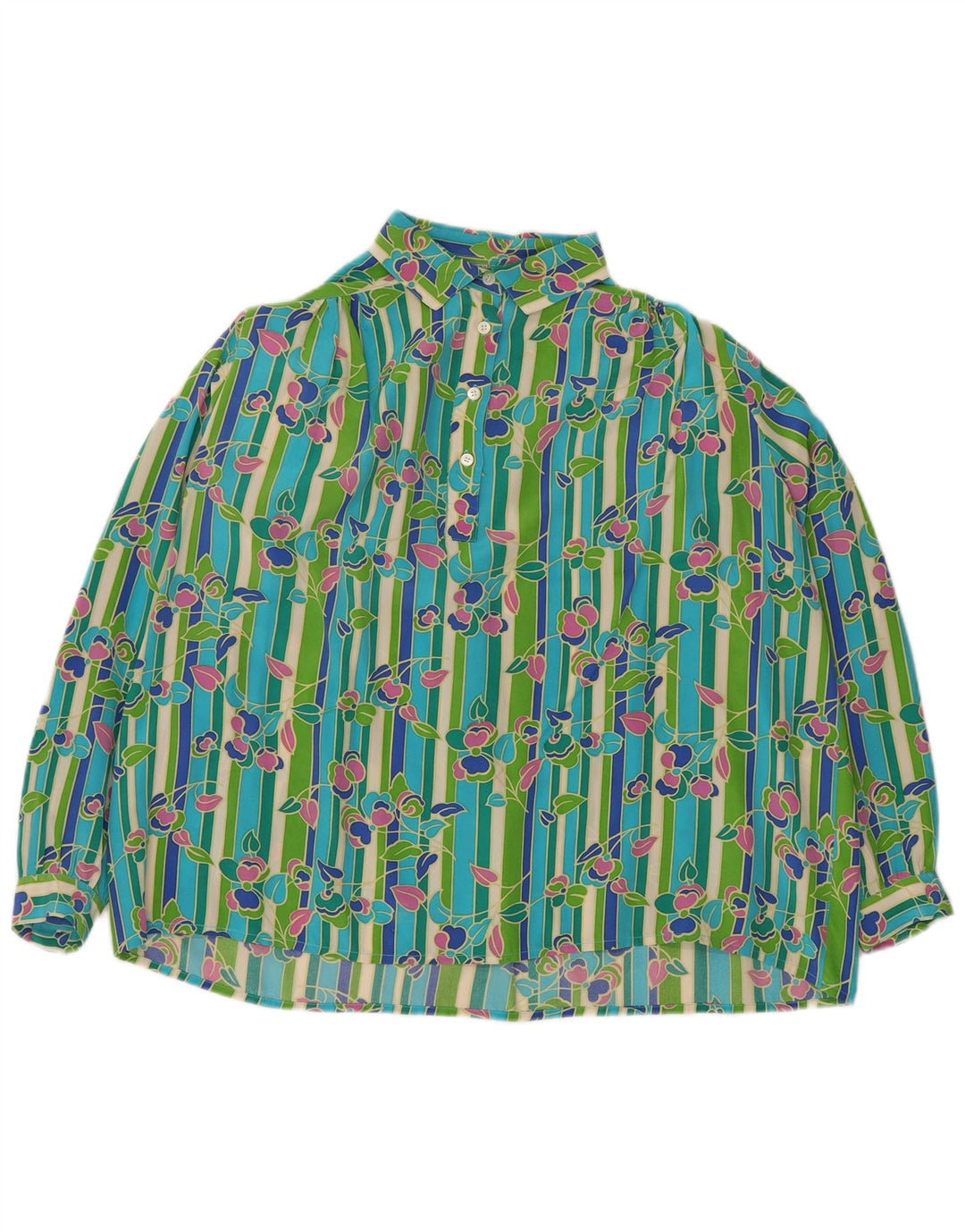 Blusa feminina pulôver Diana Bentall Reino Unido 20 2XL floral multicolorida