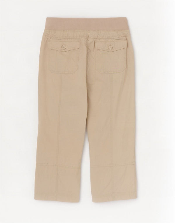 Calça capri feminina Tommy Hilfiger pequena W30 L21 algodão bege